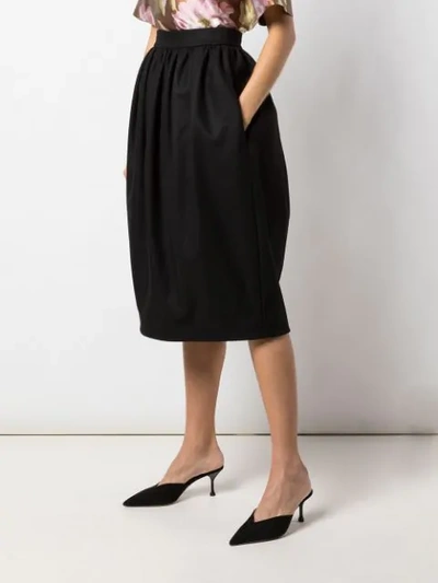 Shop Rochas High Waisted Skirt In Black