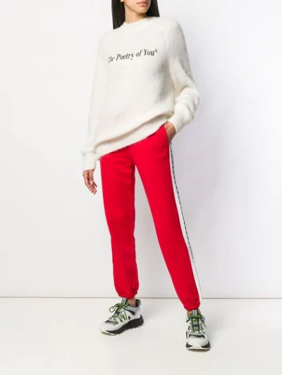 Shop Msgm Youth Embroidery Jumper In White