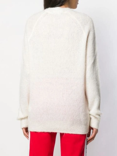 Shop Msgm Youth Embroidery Jumper In White