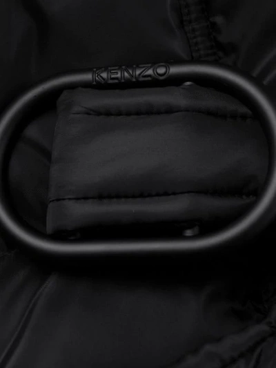 Shop Kenzo Daunenmantel Mit Gürtel In Black