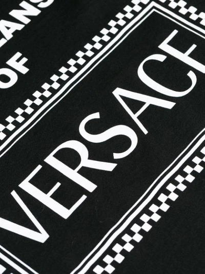 Shop Versace Logo T-shirt - Black
