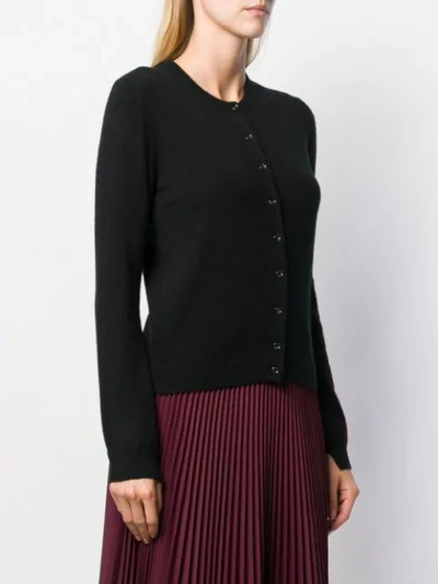 Shop Allude Button-up Cardigan In Black