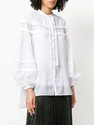 Shop N°21 Ruffle Trim Shirt In White