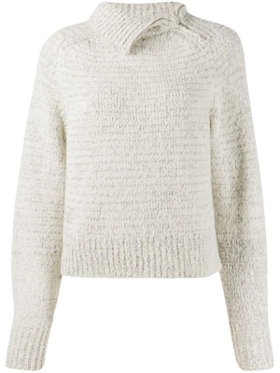 Shop Isabel Marant Chunky Knit Jumper In Grey