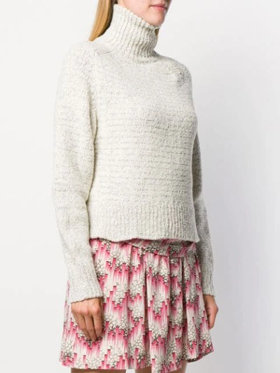 Shop Isabel Marant Chunky Knit Jumper In Grey