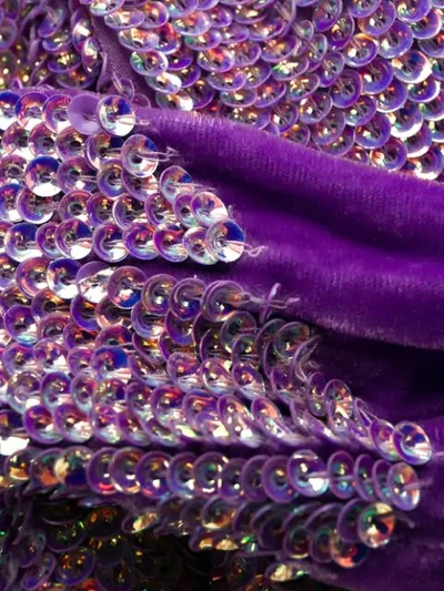 Shop Retroféte Wrap V-neck Dress In Purple