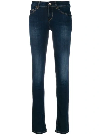 Shop Liu •jo Low Rise Skinny Jeans In Blue