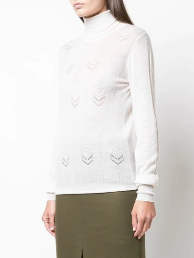 Shop Adam Lippes Roll Neck Sweater In White