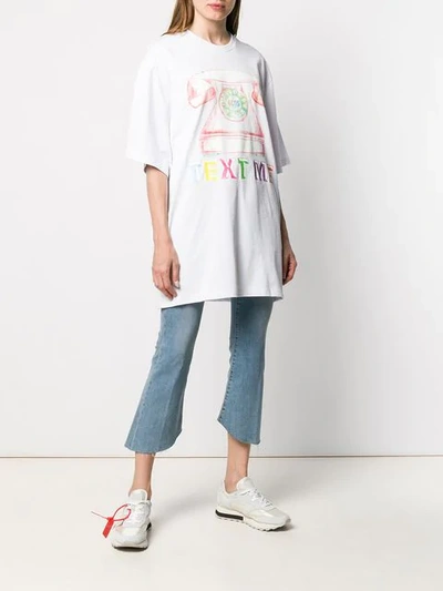 Shop Gcds Printed Oversized T-shirt In White