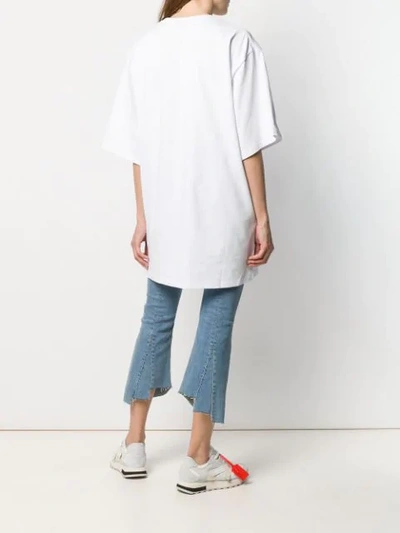 Shop Gcds Printed Oversized T-shirt In White
