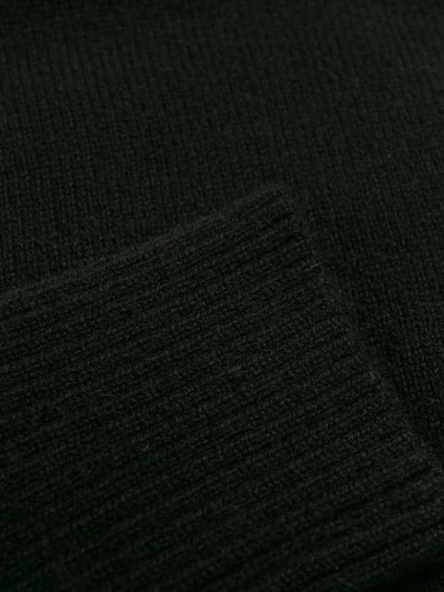 Shop Maison Margiela Cashmere Chest Cut-out Sweater In Black