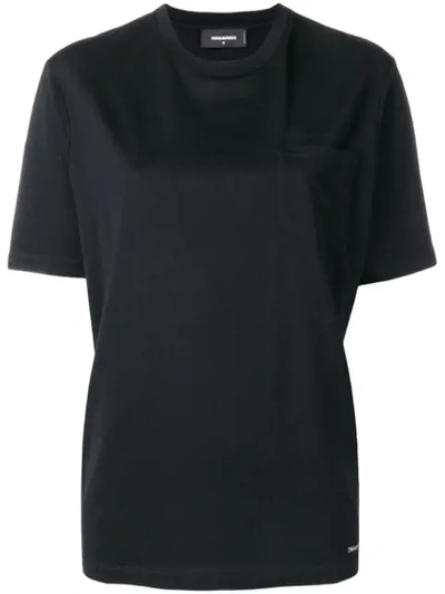 DSQUARED2 宽松式羊毛T恤 - 黑色
