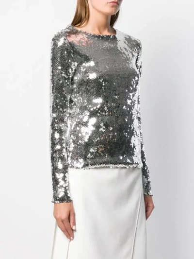 SEQUINNED SLIM-FIT TOP