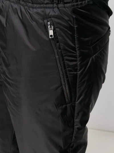 Shop Rick Owens Two-tone Track Trousers  In Black