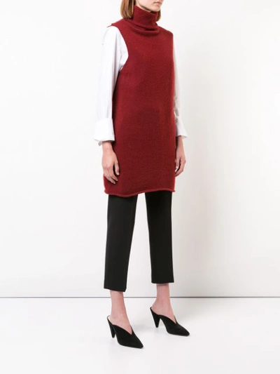 Shop The Row Turtleneck Knitted Vest - Red