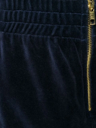 Shop Juicy Couture Velvet Track Pants In Blue