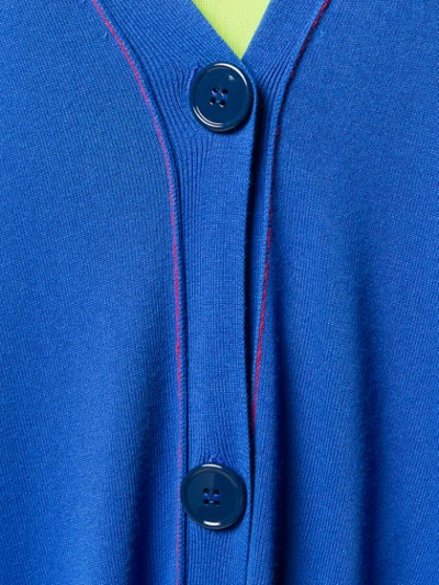 Shop Mm6 Maison Margiela Oversized Cardigan In Blue