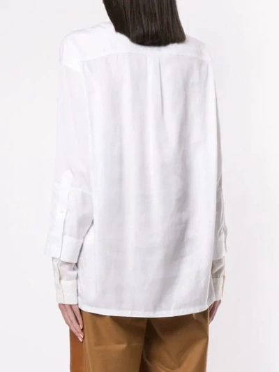 Shop Nehera Oversized Layered Shirt In White