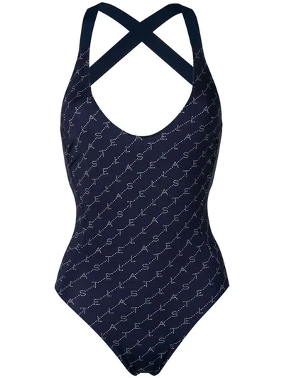 STELLA MCCARTNEY LOGO PRINTED SWIMSUIT - 蓝色