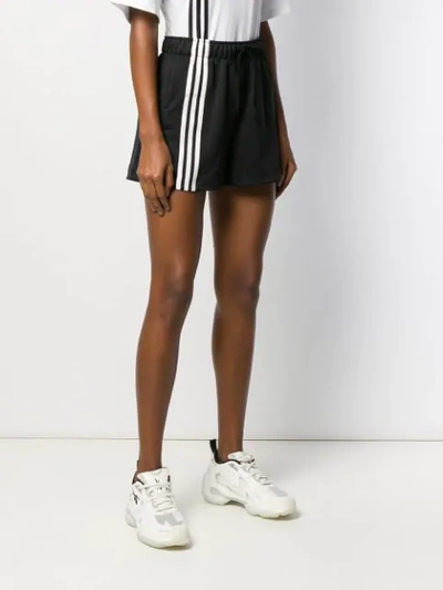 Shop Adidas Originals Three Stripe Shorts In Black