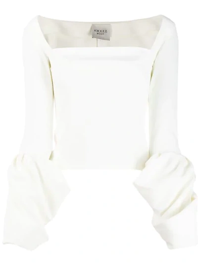 Shop A.w.a.k.e. Low Cut Blouse In White