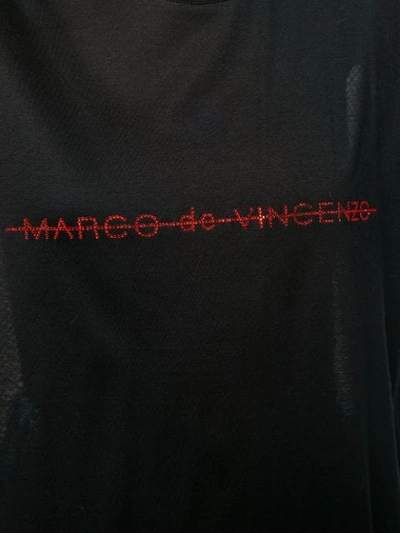 Shop Marco De Vincenzo Rhinestone Embelished T-shirt In Black