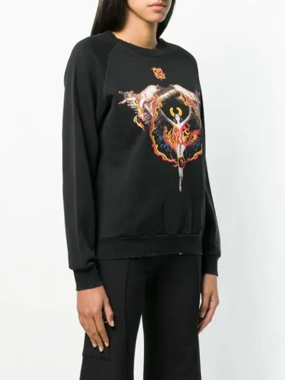 Shop Givenchy Fire Goddess Sweatshirt In Black