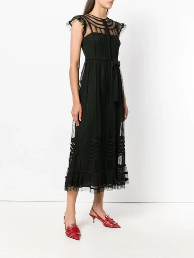 Shop Red Valentino Tulle Midi Dress - Black