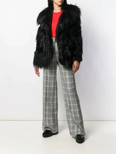 Shop Stella Mccartney Aurora Fur Free Fur Jacket In Black