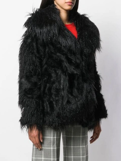 Shop Stella Mccartney Aurora Fur Free Fur Jacket In Black