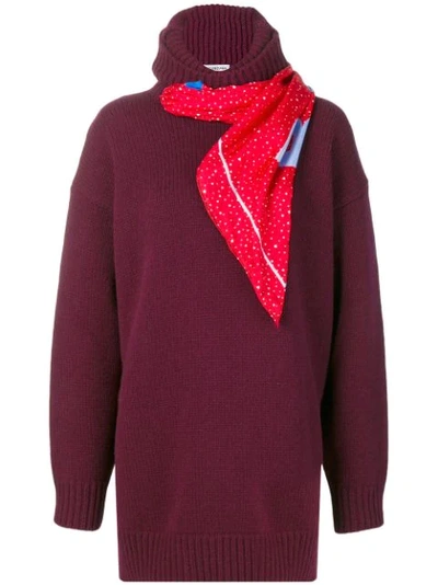 Shop Balenciaga Scarf Sweater - Pink