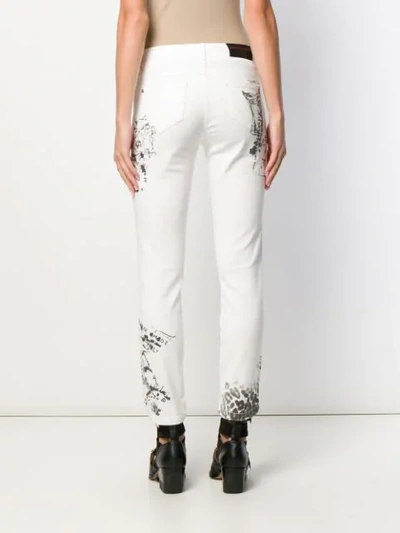 Shop Ermanno Scervino Cropped Jeans In White