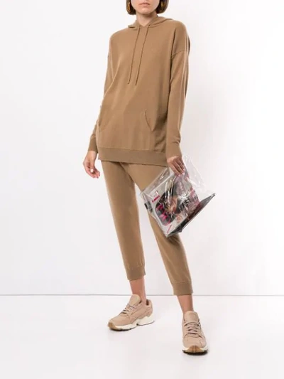 Shop Nili Lotan Cashmere Relaxed-fit Hoodie In Brown