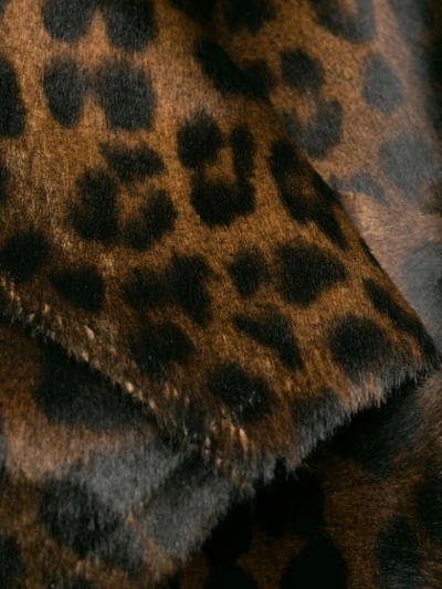 Shop Tom Ford Leopard Print Belted Coat In Brown