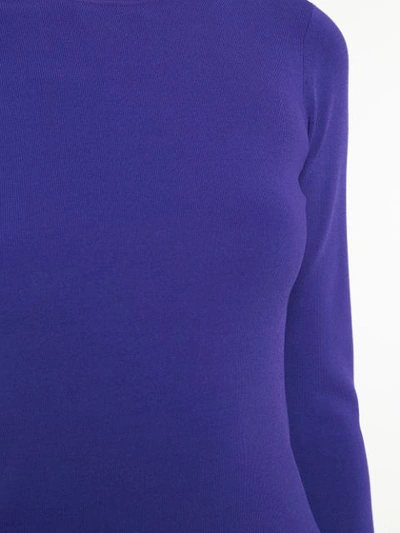 Shop Irene Long-sleeve Fitted Top - Purple