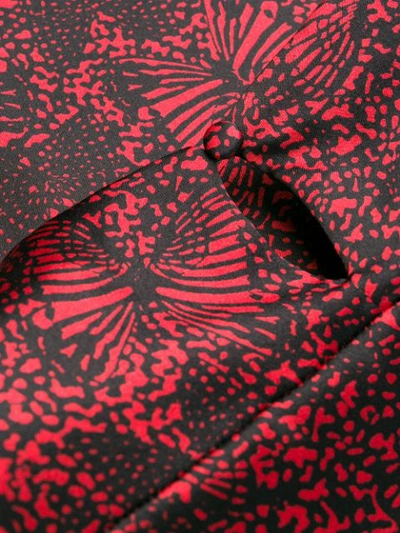 Shop Federica Tosi Butterfly Print Blouse In 196 Rosso Nero