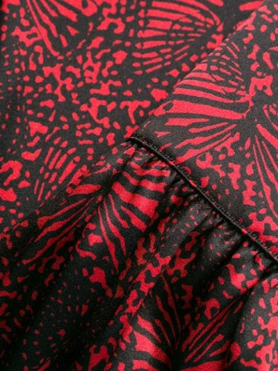 Shop Federica Tosi Butterfly Print Blouse In 196 Rosso Nero