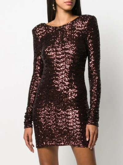 Shop Andamane Sequinned Mini Dress In Brown