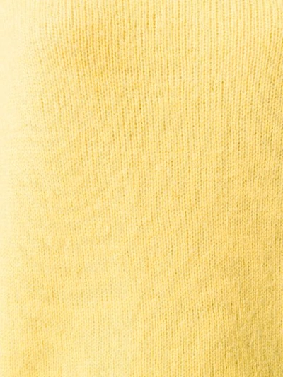 Shop Aragona Round-neck Knit Sweater In Yellow