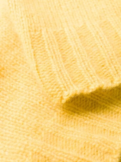 Shop Aragona Round-neck Knit Sweater In Yellow