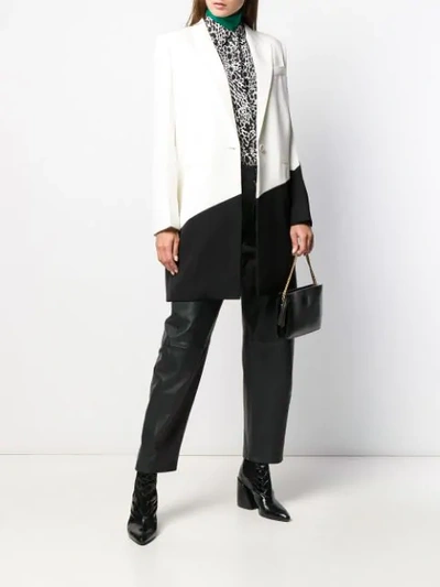 Shop Givenchy Two Tone Coat In White