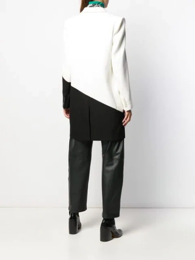 Shop Givenchy Two Tone Coat In White