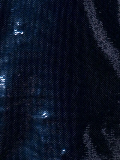 SAINT LAURENT SEQUIN EMBROIDERED ASYMMETRICAL DRESS - 蓝色