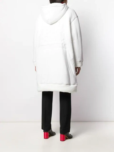 Shop Mm6 Maison Margiela Oversized Padded Coat In White