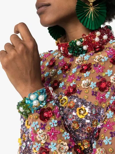 Shop Ashish Sequin-embellished Mini Dress In Multicoloured