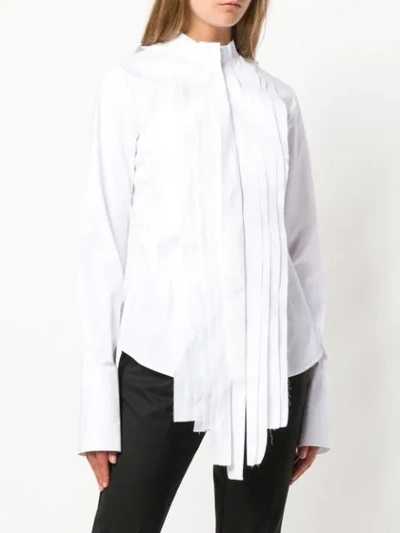 Shop Balossa White Shirt Pleated Placket Shirt
