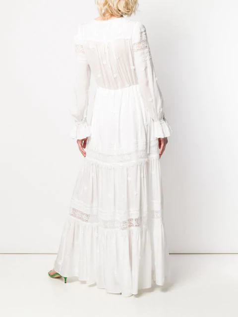 self portrait plumetis maxi dress