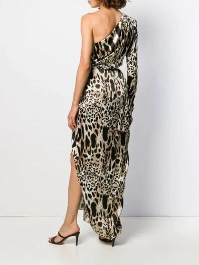 Shop Alexandre Vauthier Leopard Print Evening Dress In Brown