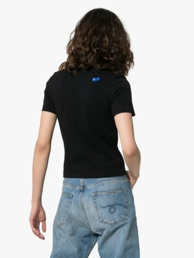 Shop Ader Error Fitted Logo T-shirt In Black