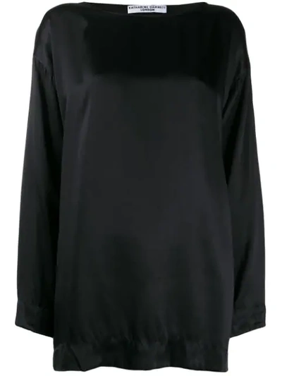 Shop Katharine Hamnett Oversized Meg Top In Black